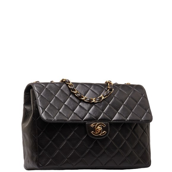 Chanel Gold Matelasse Shoulder Black Leather Mark Chain Coco Bag - Picture 1 of 14